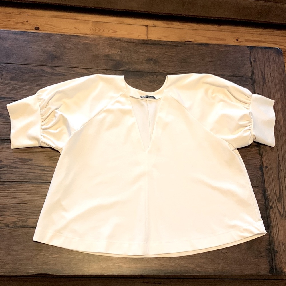 Zara deep V cream too Medium